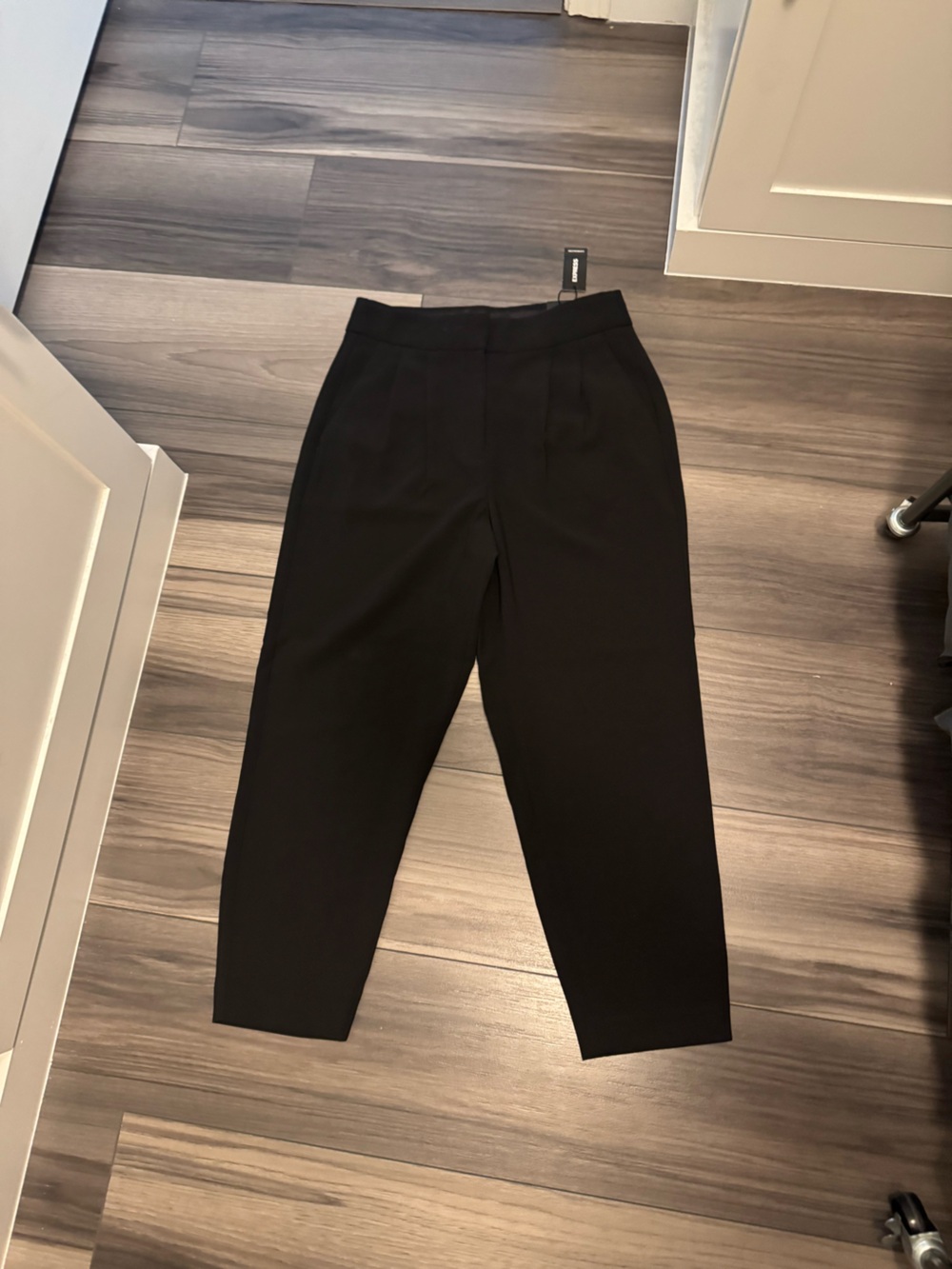 Express Black Tapered Dress Trousers
